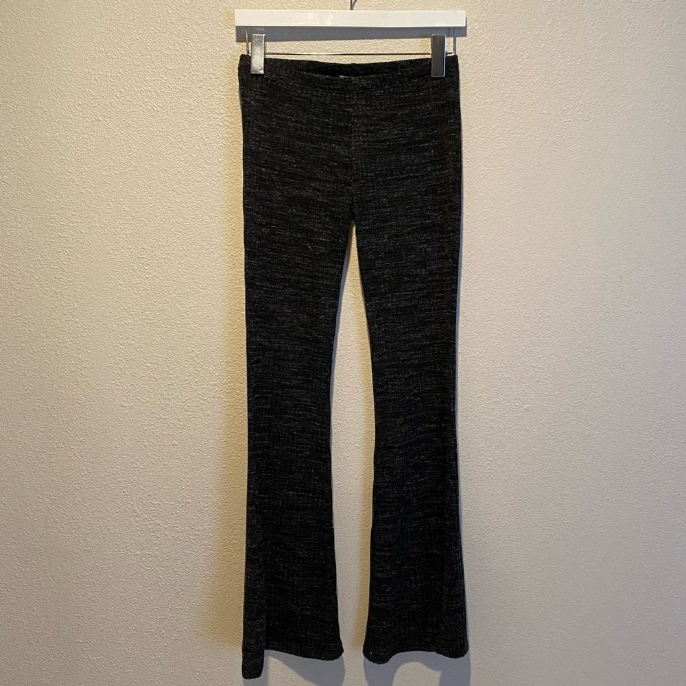 Vintage‎ Flared pants low rise size small Ribbed gray boho loungewear hippie